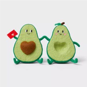 2024 Valentine's Day Felt Duo Figurine Avocado Holding Hands in Love NWT Spritz